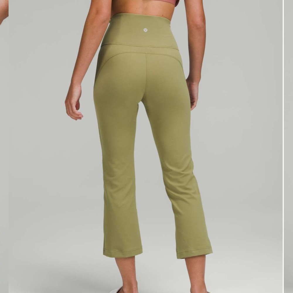lululemon athletica Women's Bronze Green High-Rise Crop Pants 23’